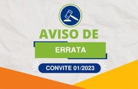 Aviso de Errata - Carta Convite 001/2023